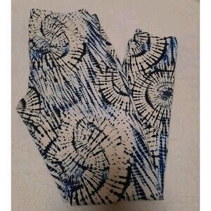 No Boundaries Women’s M 7-9 Blue White Tie Dye Print Leggings Stretch Pull On